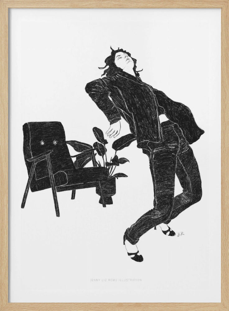 Jlr Dancingathome6 Schwarzweiß-Kopie | Poster