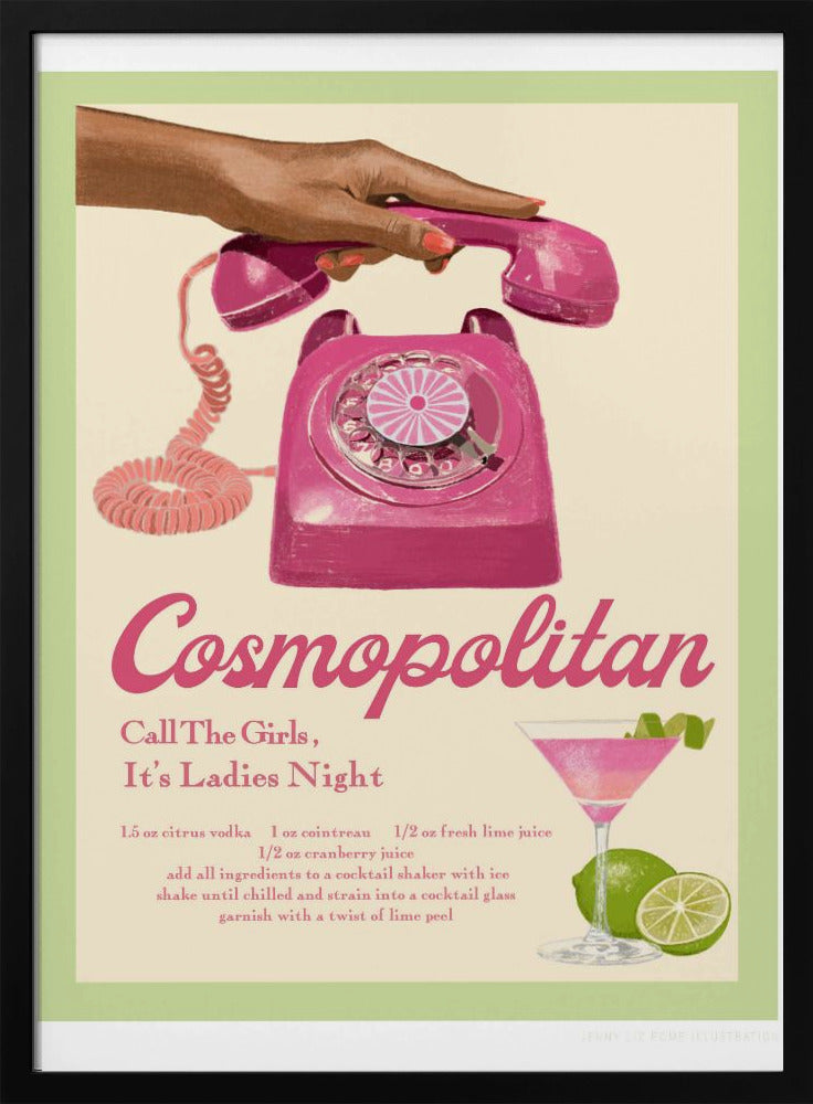 JLR Cocktails Cosmopolitan | Poster