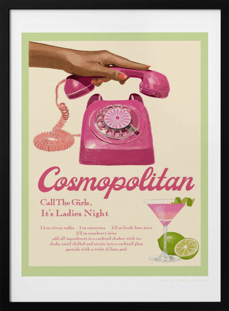 JLR Cocktails Cosmopolitan | Poster