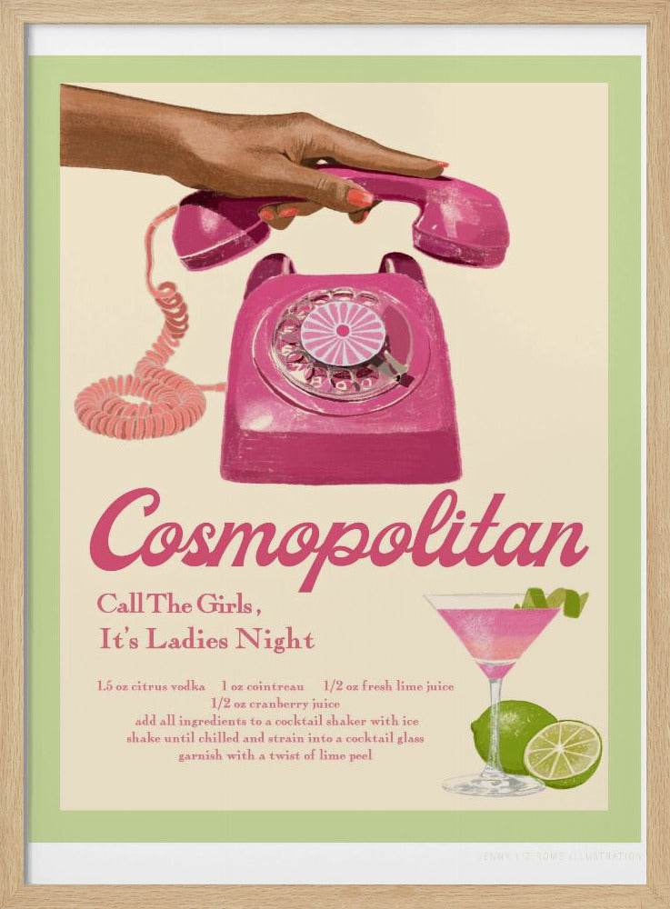 JLR Cocktails Cosmopolitan | Poster