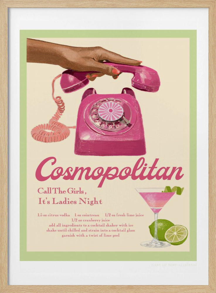 JLR Cocktails Cosmopolitan | Poster