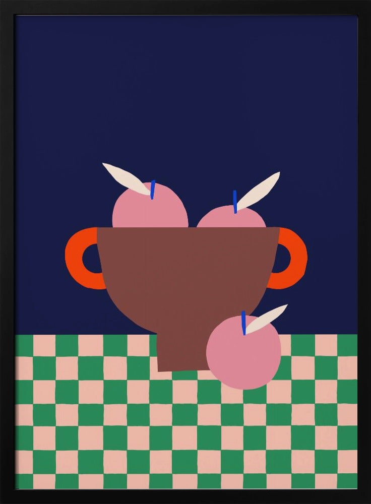 Obstschale mit rosa Äpfeln | Poster