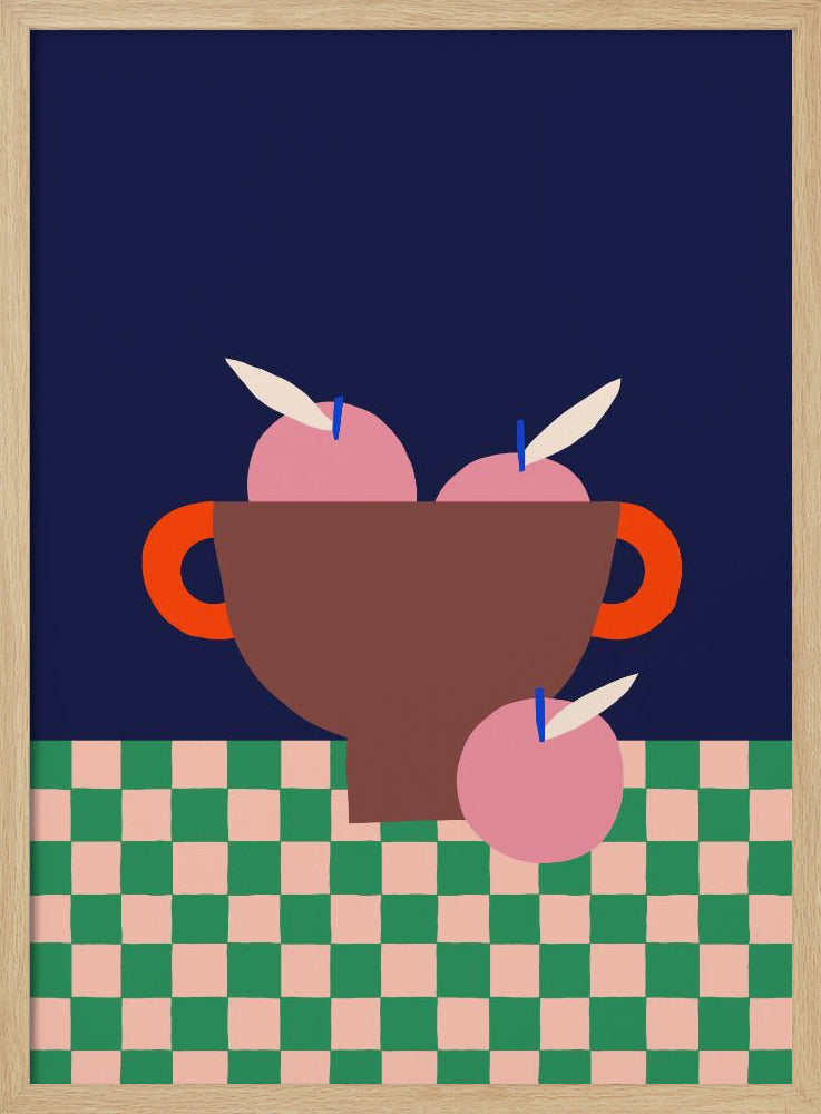 Obstschale mit rosa Äpfeln | Poster