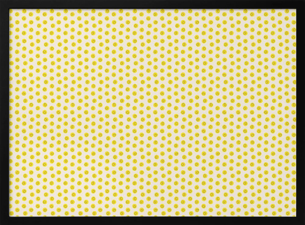 Gelbe Smileys (Musterdesign) | Poster
