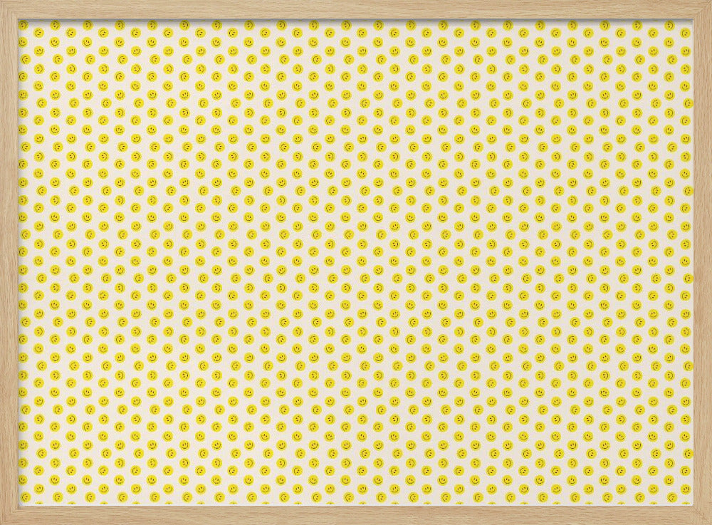 Gelbe Smileys (Musterdesign) | Poster