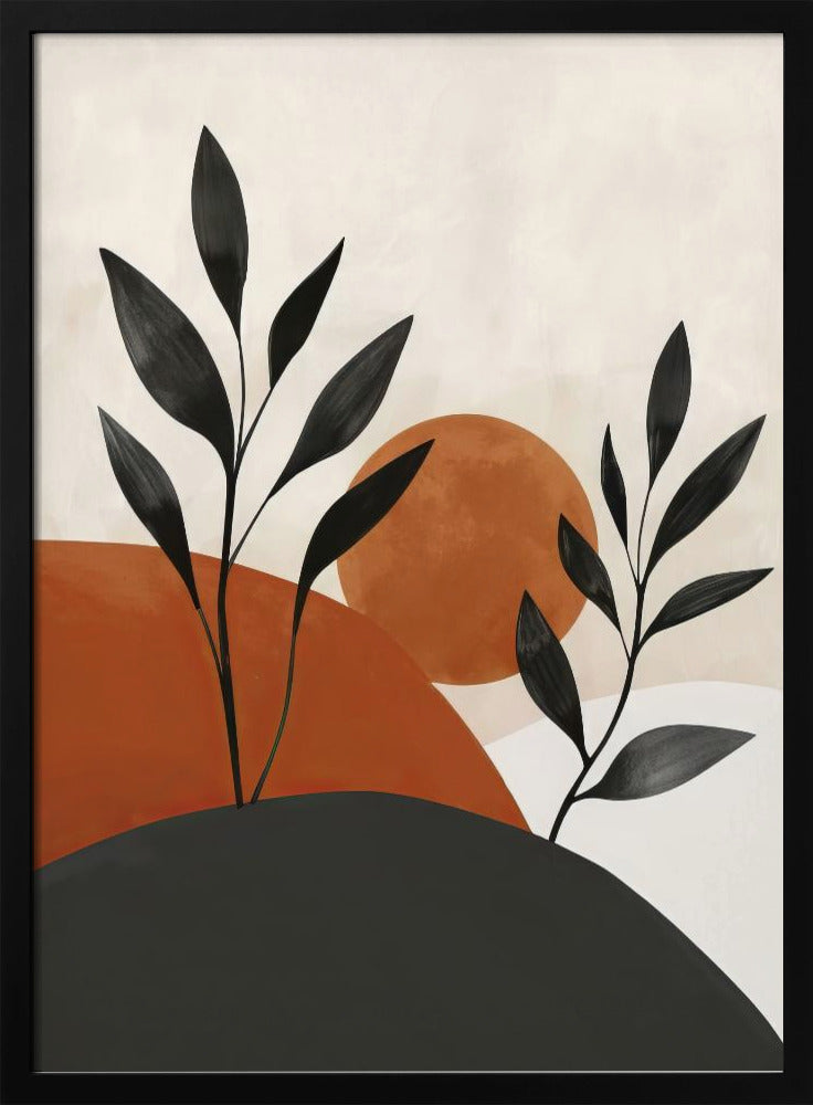 Painted Shapes and Plants 32 | Poster