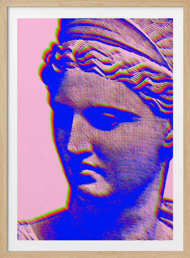 Vibrant Glitch Bust | Poster