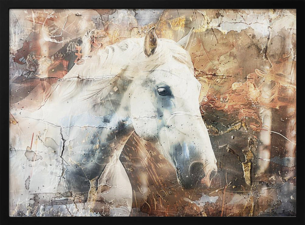 Pferd Tier Vintage Kunst Illustration Wandkunst 05 | Poster