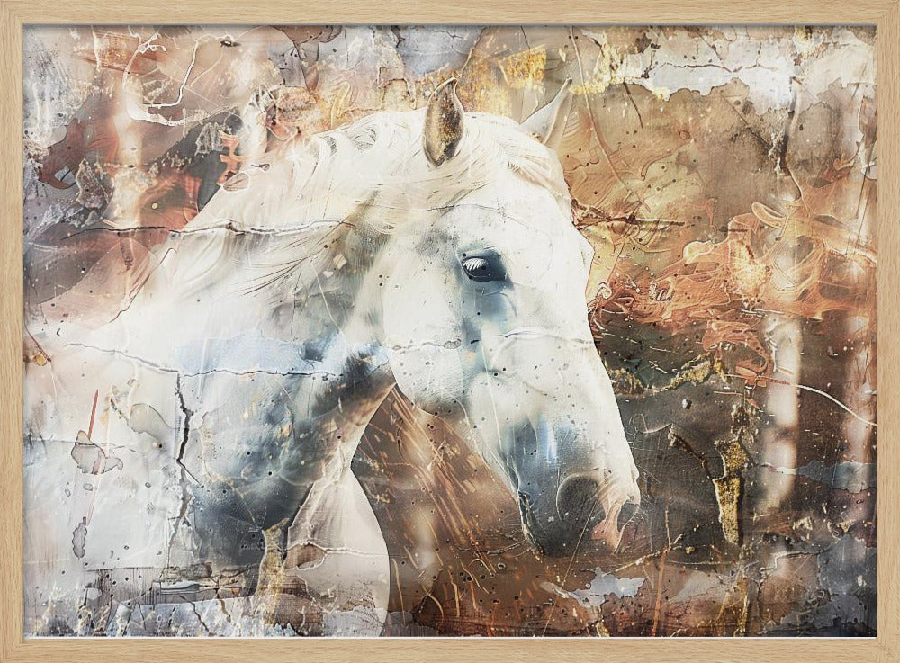 Pferd Tier Vintage Kunst Illustration Wandkunst 05 | Poster