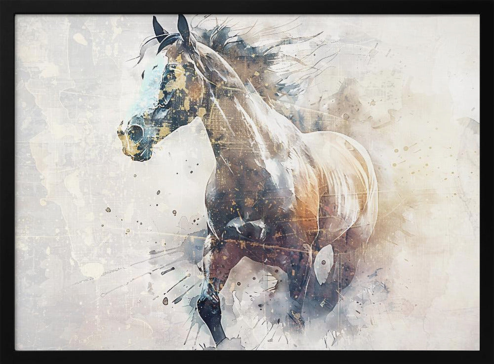 Pferd Tier Vintage Kunst Illustration Wandkunst 09 | Poster