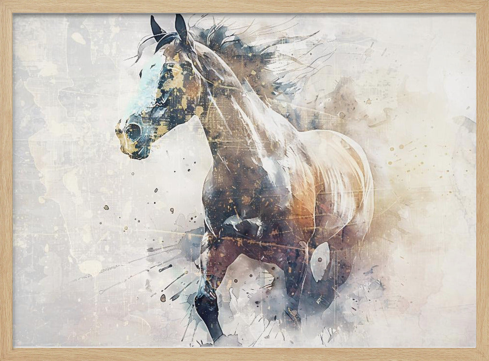Pferd Tier Vintage Kunst Illustration Wandkunst 09 | Poster