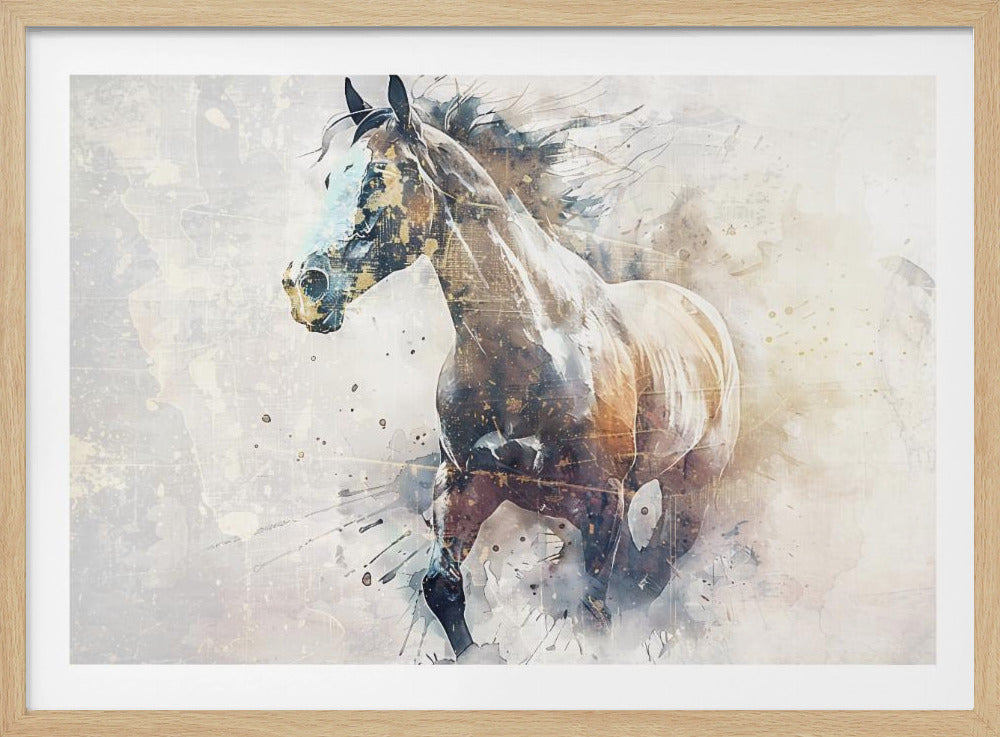 Pferd Tier Vintage Kunst Illustration Wandkunst 09 | Poster