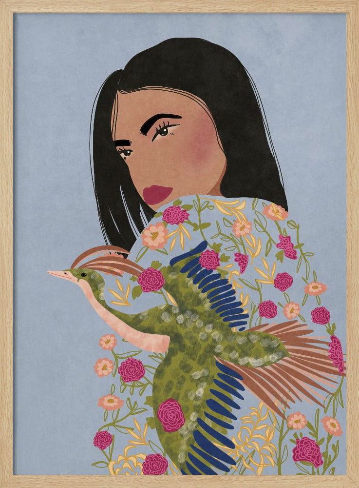 Girl with Crane | Poster
