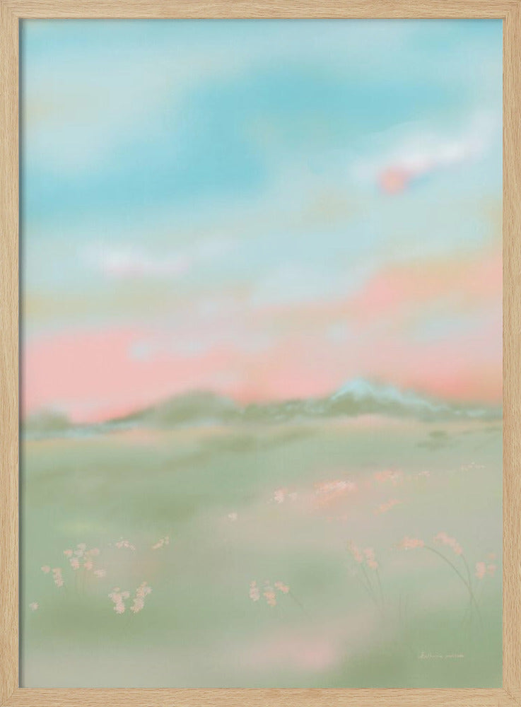 Verträumte Pastellwiese | Poster