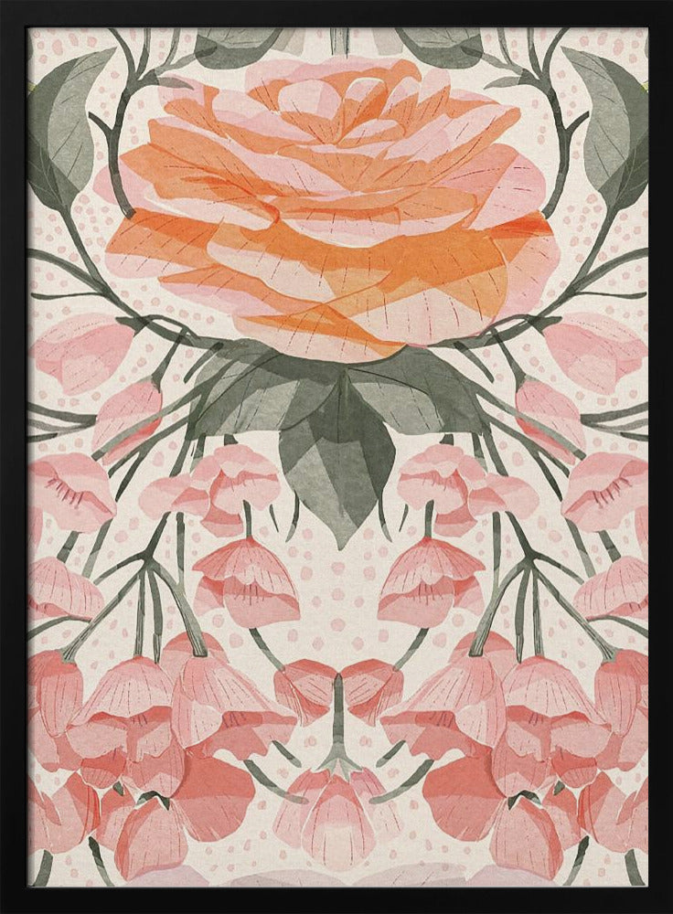 Cascading Pink Roses | Poster