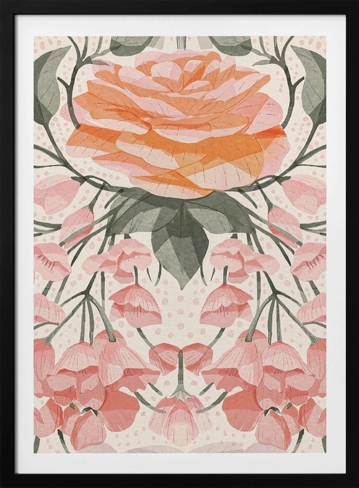 Cascading Pink Roses | Poster