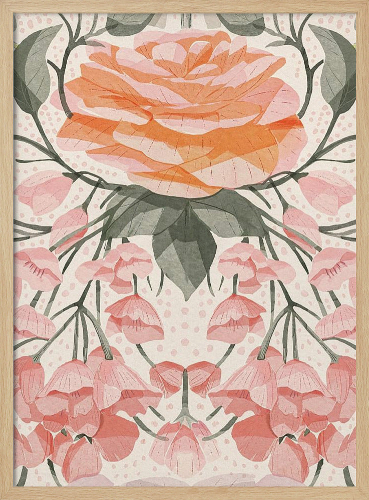 Cascading Pink Roses | Poster
