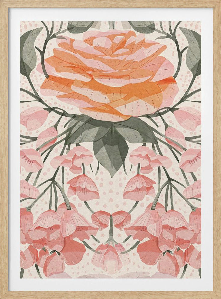 Cascading Pink Roses | Poster