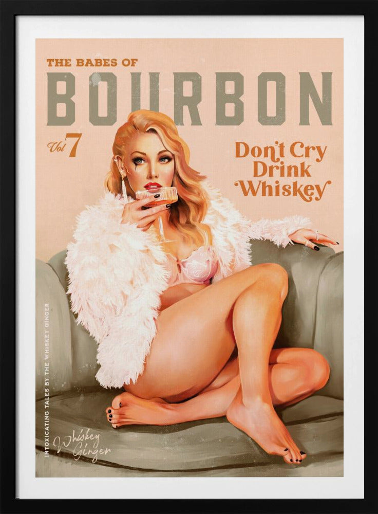Babes of Bourbon Band 7 Sexy Vintage Whiskey Pinup Girl | Poster