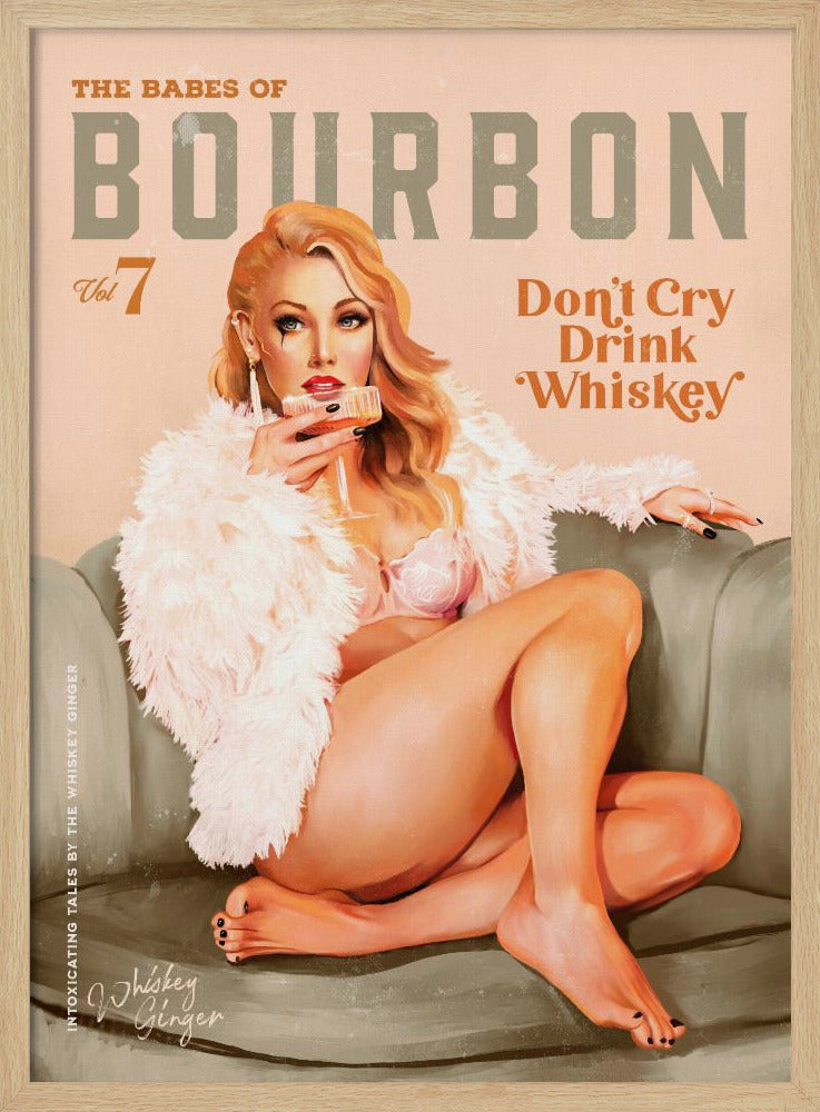 Babes of Bourbon Band 7 Sexy Vintage Whiskey Pinup Girl | Poster