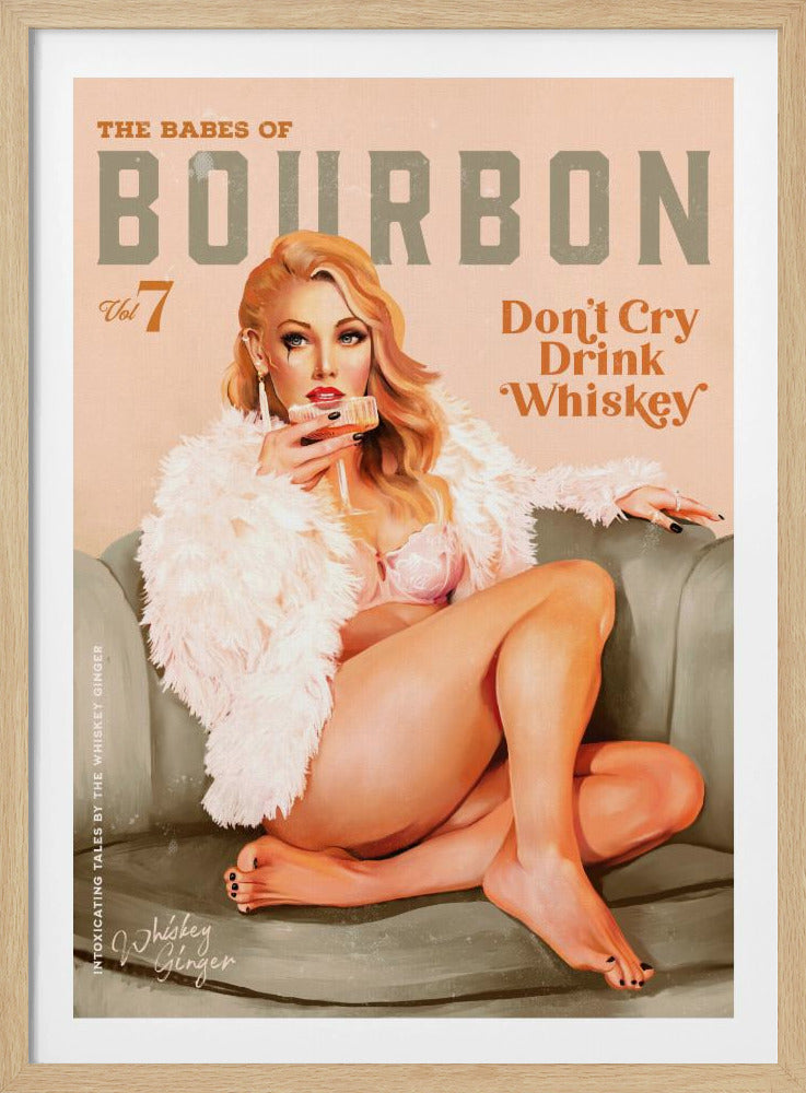 Babes of Bourbon Band 7 Sexy Vintage Whiskey Pinup Girl | Poster