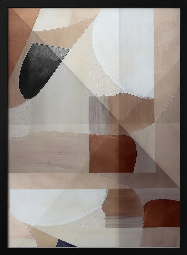 Abstraktes Kupfer-Neutraltongemälde 2 | Poster