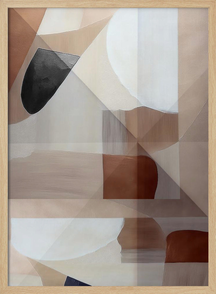 Abstraktes Kupfer-Neutraltongemälde 2 | Poster