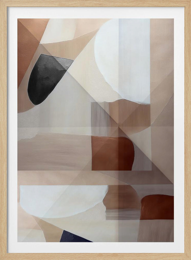 Abstraktes Kupfer-Neutraltongemälde 2 | Poster