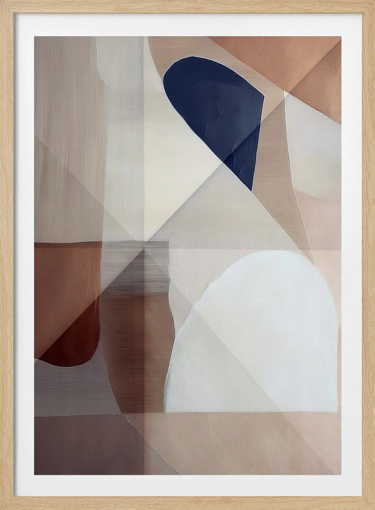 Abstraktes Kupfer-Neutraltongemälde 1 | Poster