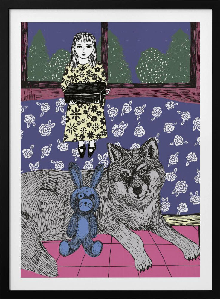 Mädchen mit Wolf | Poster