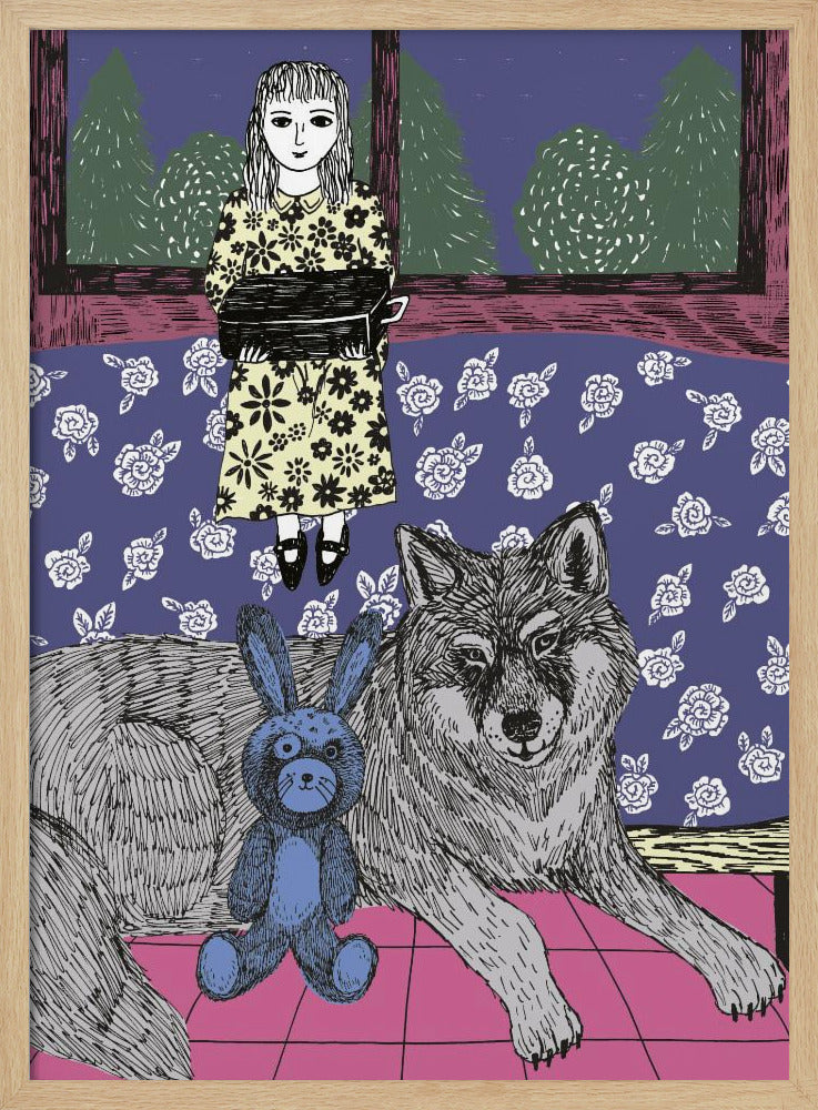 Mädchen mit Wolf | Poster