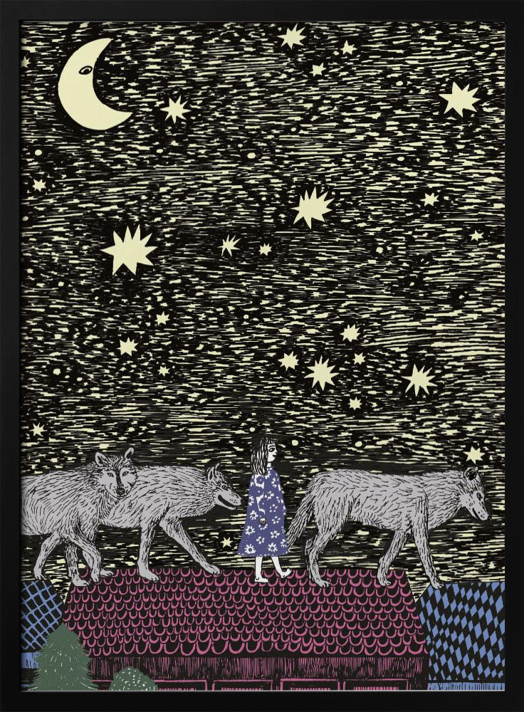 Mädchen mit Wölfen | Poster