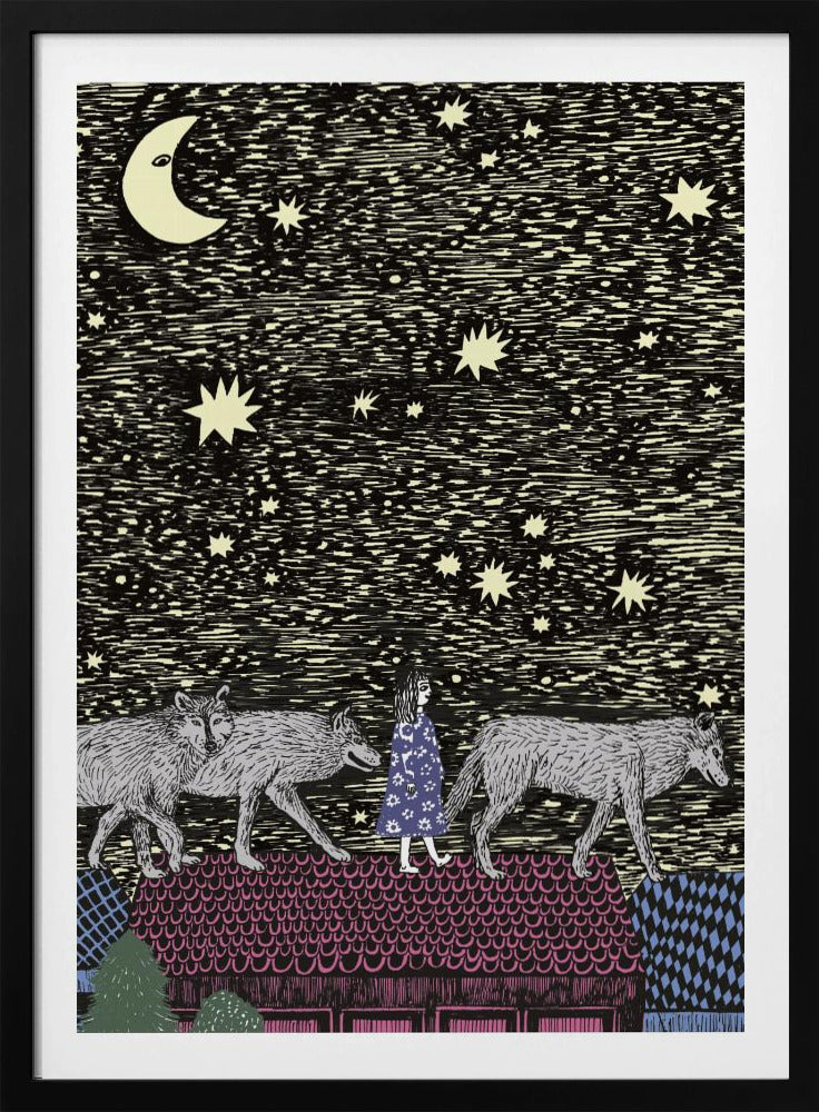 Mädchen mit Wölfen | Poster