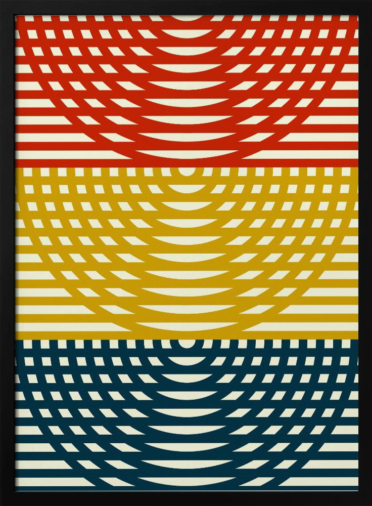 Dreifarbige Wellen | Poster