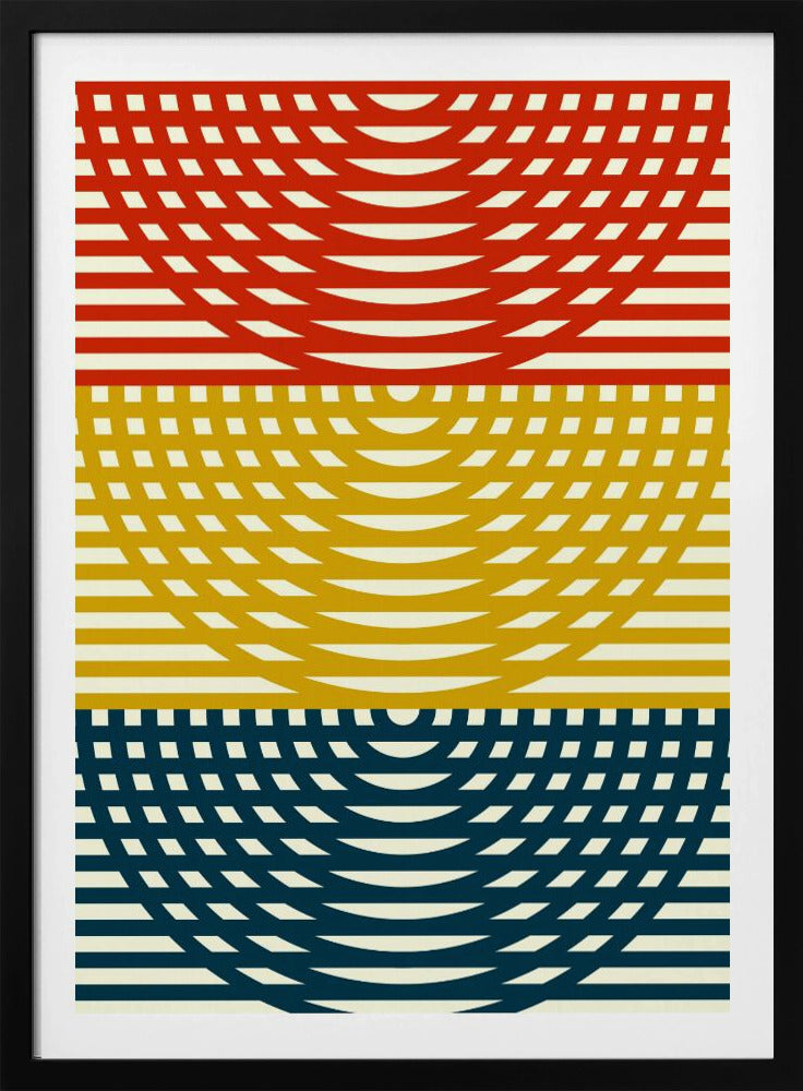 Dreifarbige Wellen | Poster