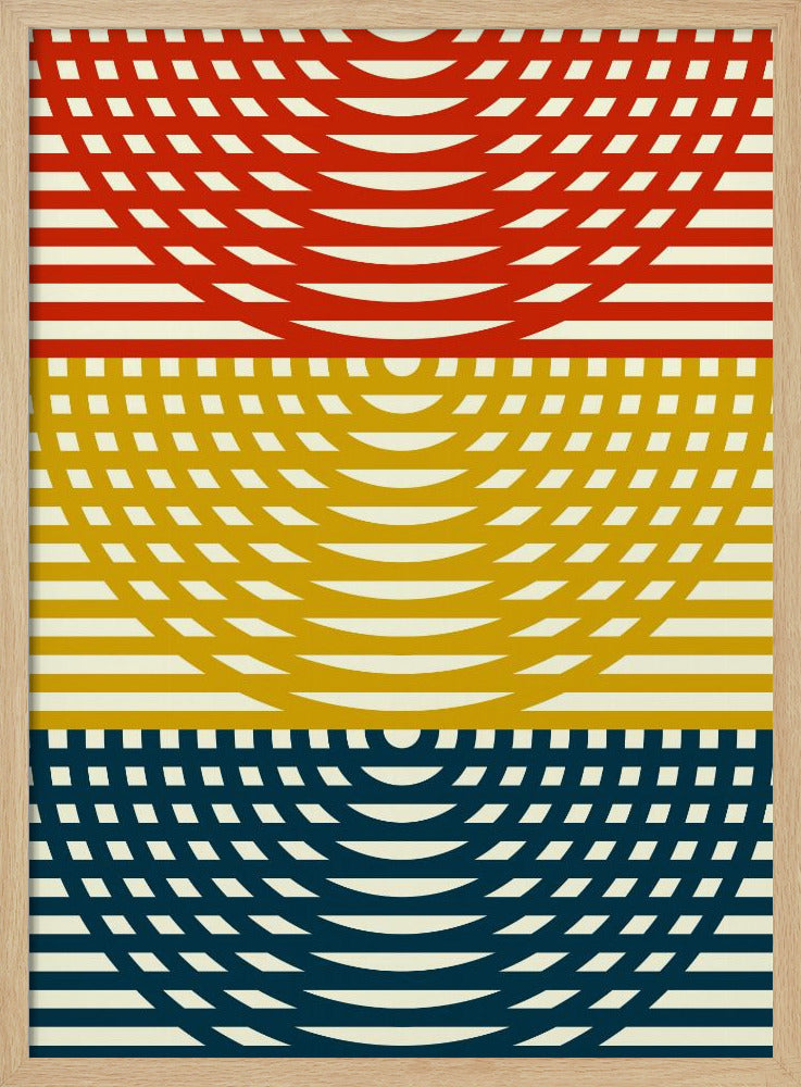 Dreifarbige Wellen | Poster