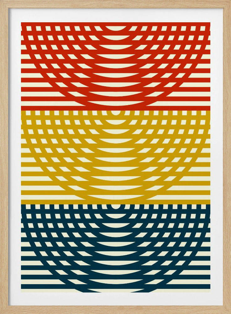 Dreifarbige Wellen | Poster