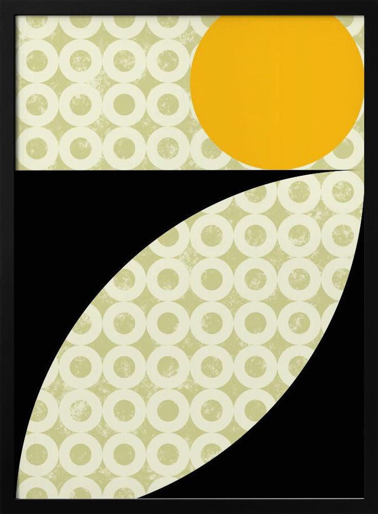 Geometrische Formen mit einem kräftigen gelben Kreis | Poster
