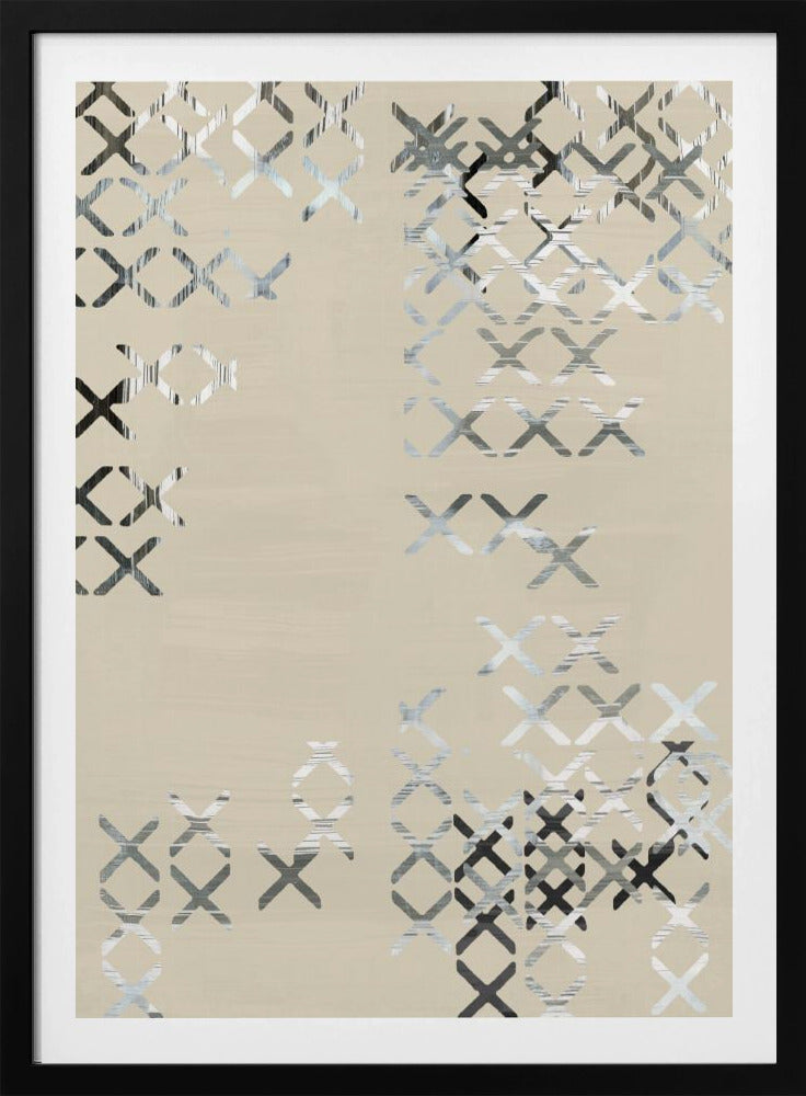 Minimal X Schwarz-Weiß-Komposition 1 | Poster
