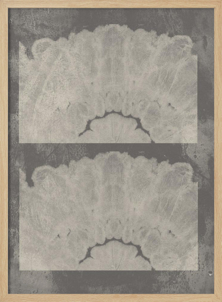 Batikspuren – Neutrales Abstraktes in Taupe und Weiß | Poster