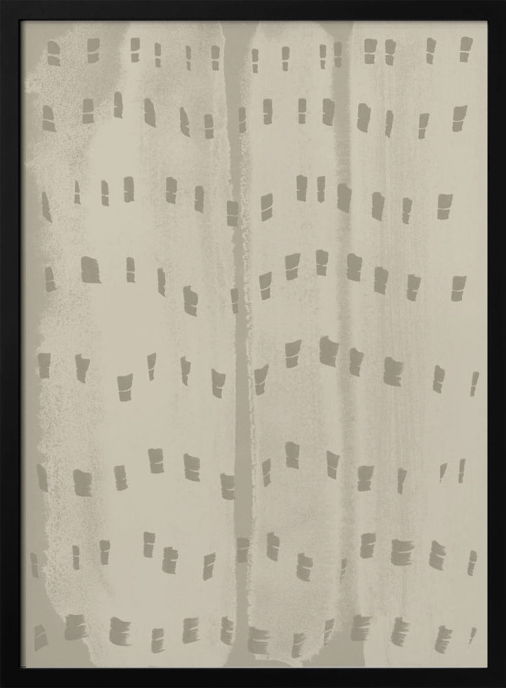 Sanfter Wellenrhythmus – Wabi-Sabi Muster in Beige | Poster