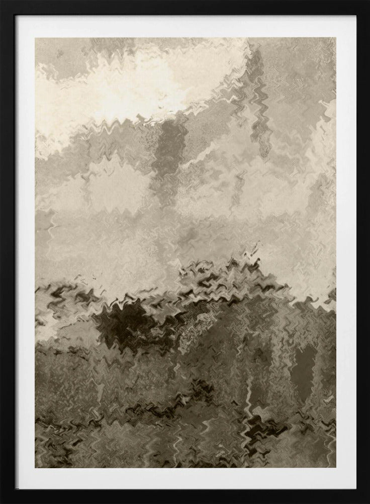 Über den Hügeln. Reflexionen. Abstrakte Landschaft in neutralen Farben Nr. 2 | Poster