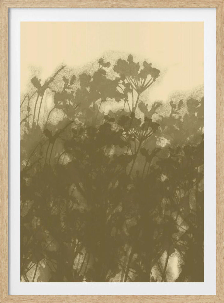 Neblige Wiese. Abstrakte botanische Kunst Nr. 2 | Poster