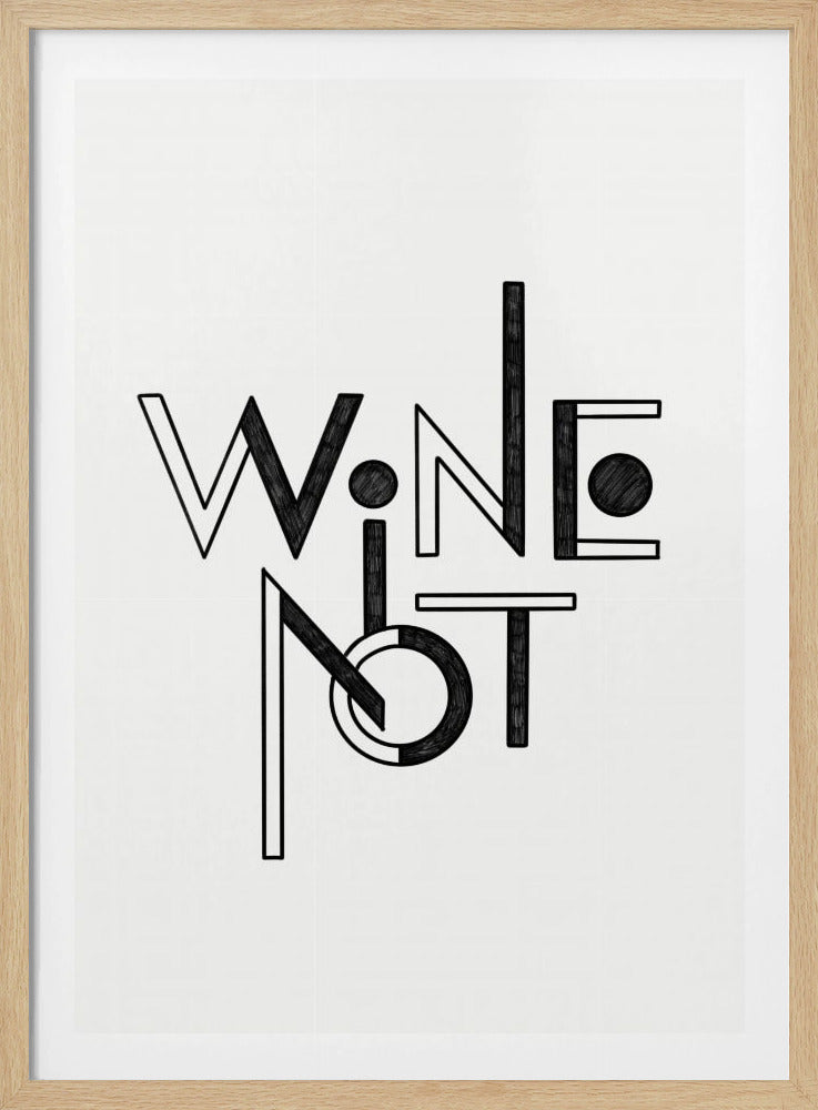 Wein Nicht handgezeichneter Text & Zitat | Poster