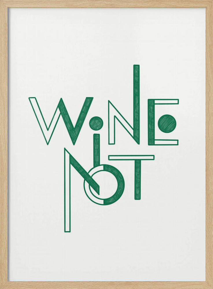 Wein Nicht handgezeichneter Text & Zitat | Poster