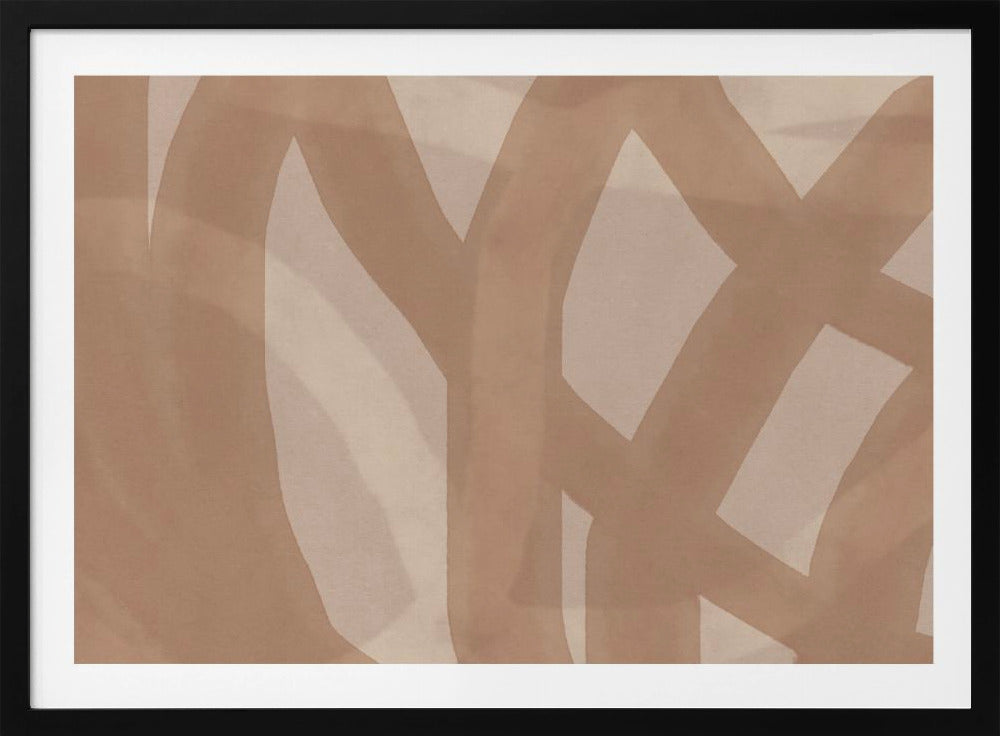 Neutrales abstraktes Aquarell in Nude und Pastell 9 | Poster