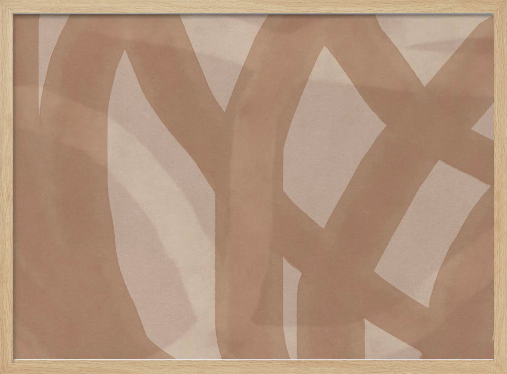 Neutrales abstraktes Aquarell in Nude und Pastell 9 | Poster