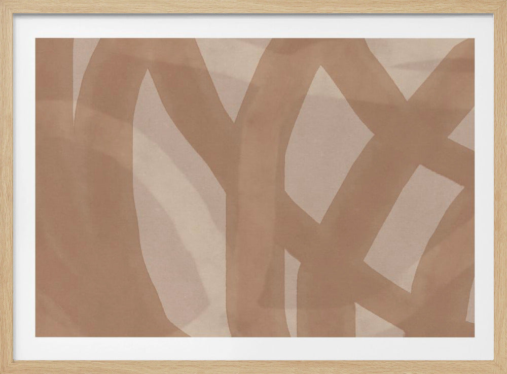 Neutrales abstraktes Aquarell in Nude und Pastell 9 | Poster