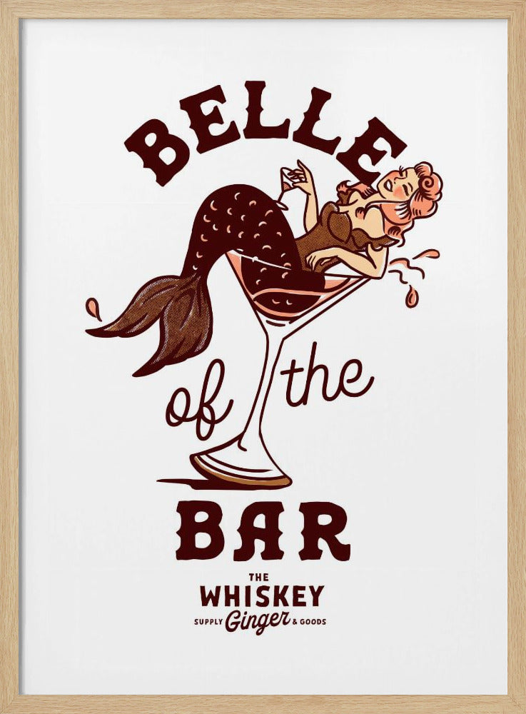 Belle of the Bar Meerjungfrau Pin-Up Art | Poster