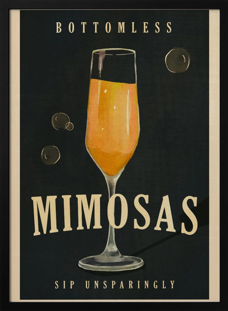 Bodenlose Mimosen Art Deco Cocktail Bar Kunst | Poster